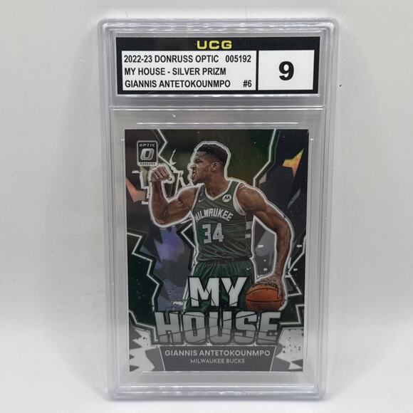 Giannis Antetokounmpo 2022-23 Panini Donruss Optic #6 Silver My House NBA Graded - Picture 1 of 2